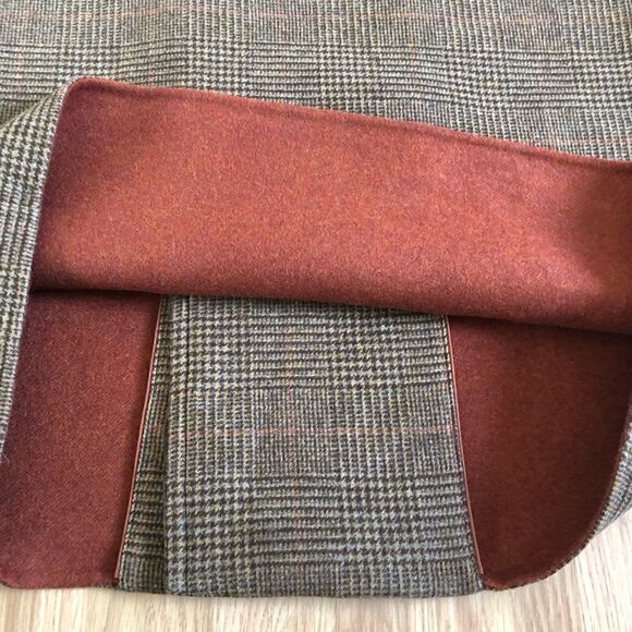 NWT $8.5K LORO PIANA Galles Cashmere Double Brown Plaid Jacket - Picture 9 of 13